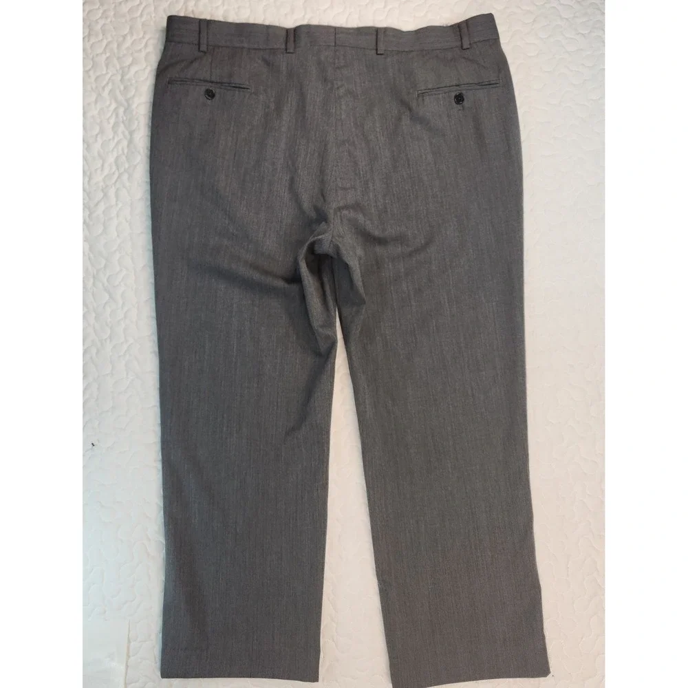 42x27 Brooks Brothers Pants (2) Madison Fit Gray Brown Clean Pressed